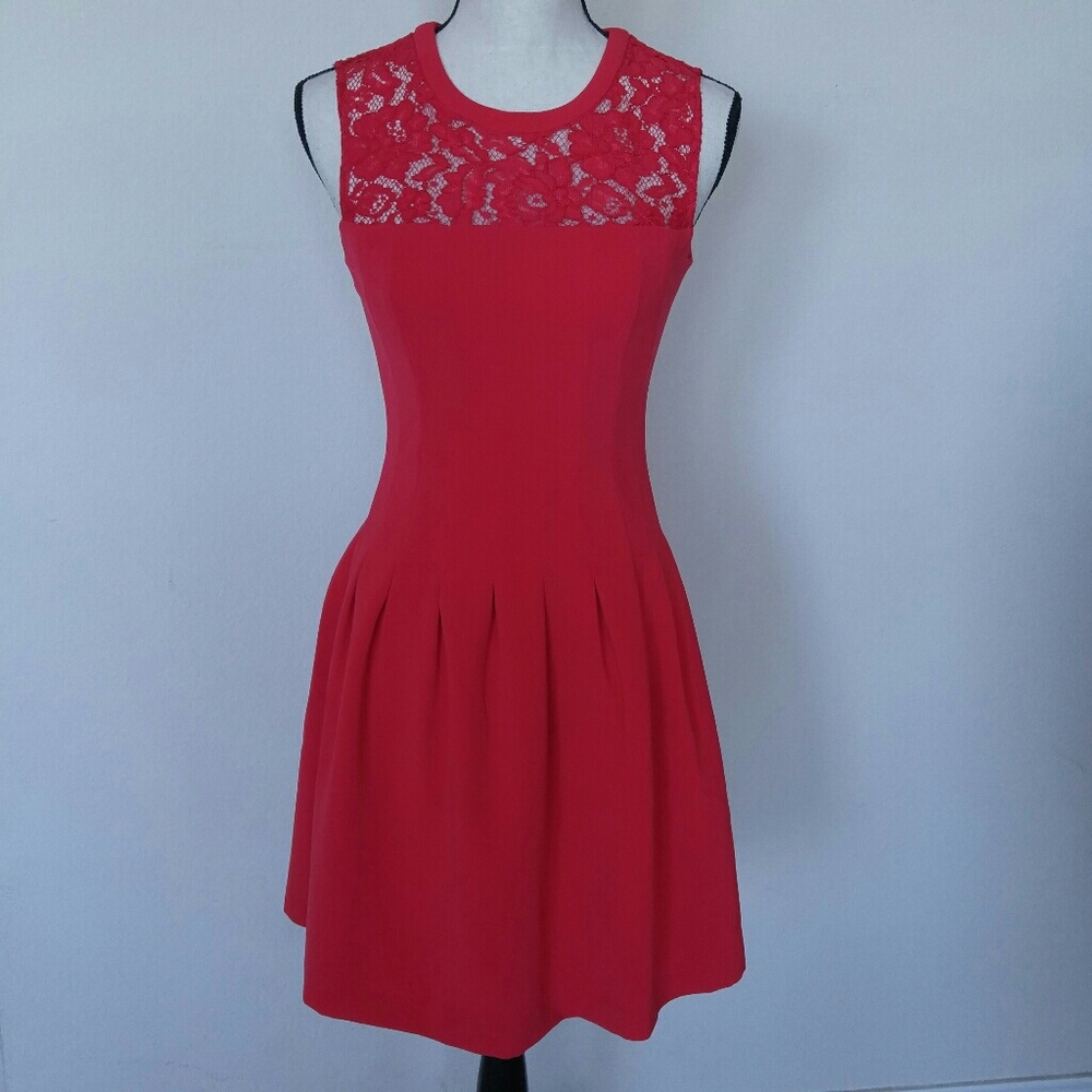 H&M Red A-Line Shift Dress